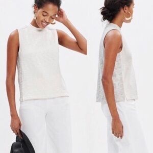 Madewell Mixtape Colorblock Heathered Mock Neck Sleeveless Knit Top​ Size Small